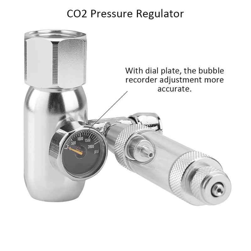 Aquarium CO2 Pressure Regulator Check Valve Gauge Bubble Counter Mini