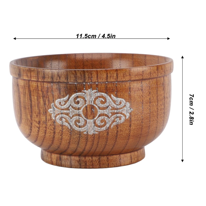 Bowl Sour Jujuba Wood Handmade Anti Scald Classic Rice Bowl
