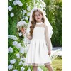 Arshiner White Dress for Girls Fall Long Sleeve Flower First