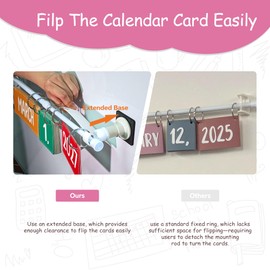 GambadoGlow Classroom Calendar Bulletin Board Set Colorful Flip Calendar with Holder for Classroom Decor, Includes 54 Date Cards, Holder and Magnetic Sheets Class Home Decoration Supplies, Colorful