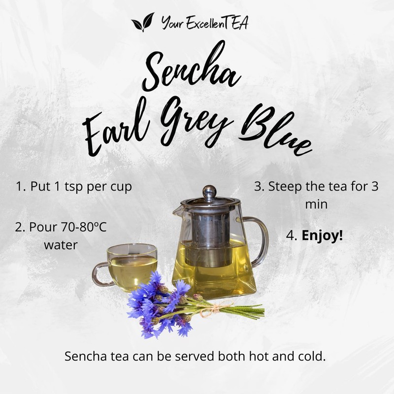 Sencha Green Earl Grey Blue Flower - China Green Loose