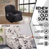 CRFATOP Floral Printed Recliner Cover with Pockets Single Reclining Slipcover
