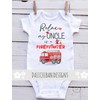 Relax my Uncle is a firefighter baby gifts for nephew