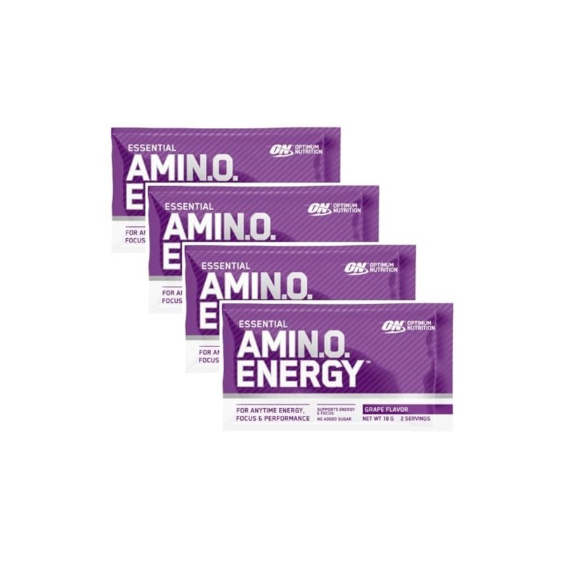 【国内正規品】ON アミノエナジー ぶどうフレーバー 18g 4個セット EAA 必須アミノ酸 サプリメントオプティマムニュートリション(Optimum Nutrition)