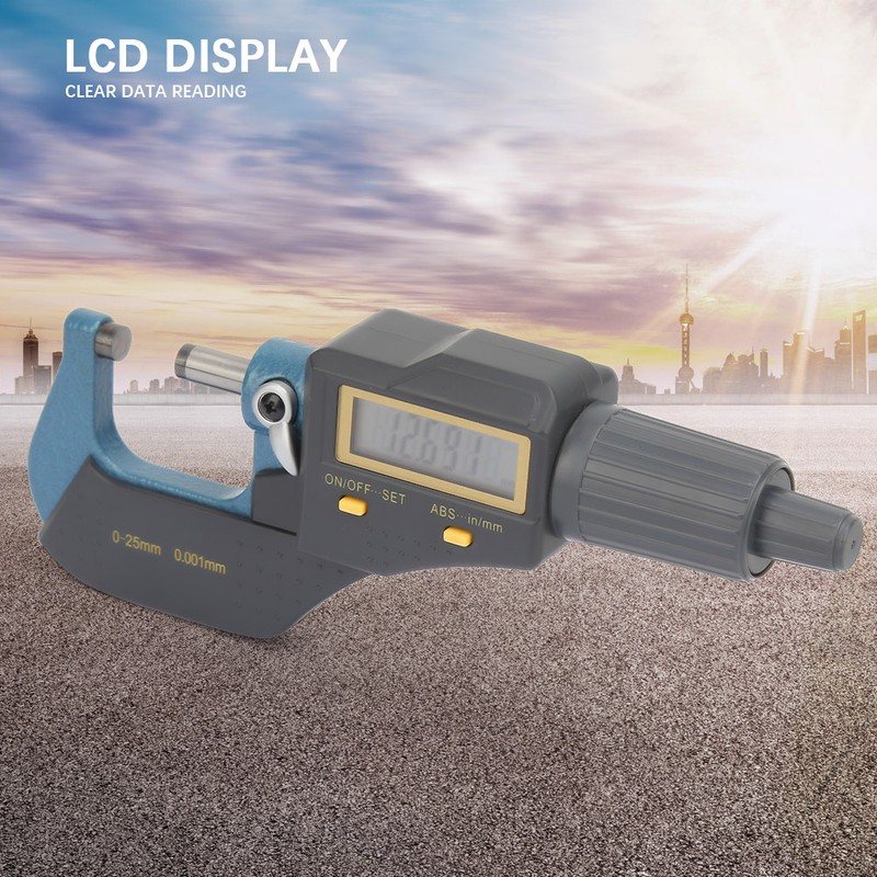 Measure Tool 0-25mm Electronic Digital Outside Micrometer 0.001mm Thickness Gauge