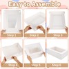 Anscher 12 Sets 14x10x4 Inch White Bakery Boxes Half Sheet
