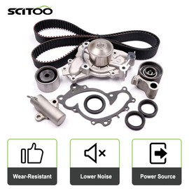 Scitoo Timing Belt Water Pump Kit Fits 2001-2010 Toyota camry Solara Highlander Sienna Lexus RX330 RX400h ES330 Engine 3.0L 3.3L 1MZFE 3MZFE