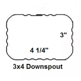 Unbranded Downspout Gutter Y Connector 3x4 Standard Right High Gloss White