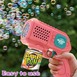 Panamalar Electronic Bubble Gun, Bubble Gun Children with Bubble Solution, Bubble Machine Toys 5000+ Bubbles Outdoor Gift for Birthday/Party/Wedding, Bubble Gun 3-10 Years