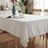 rismart Rectangle Tablecloth Table Cover Pom Pom Coffee Table Cloths