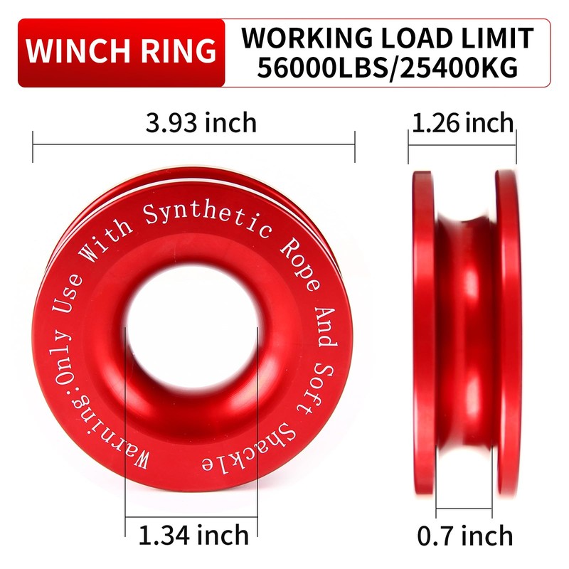 BCJCLTS Recovery Ring 66000 LBS Winch Snatch Towing Ring, Tackle