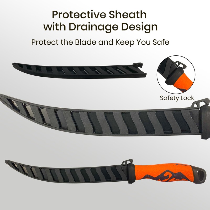 Pristis 9'' Fixed-blade Fillet Knife, High Strength 5Cr13MoV Stainless-steel Blade,