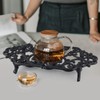 MOLIGOU Cast Iron Teapot Warmer, Teapot Warmer Stand with 3