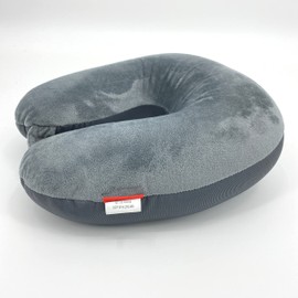 Bookishbunny U Shaped Micro Beads Microbead Neck Head Support Travel Pillow, 12"x12"x4" (SolidGrey)