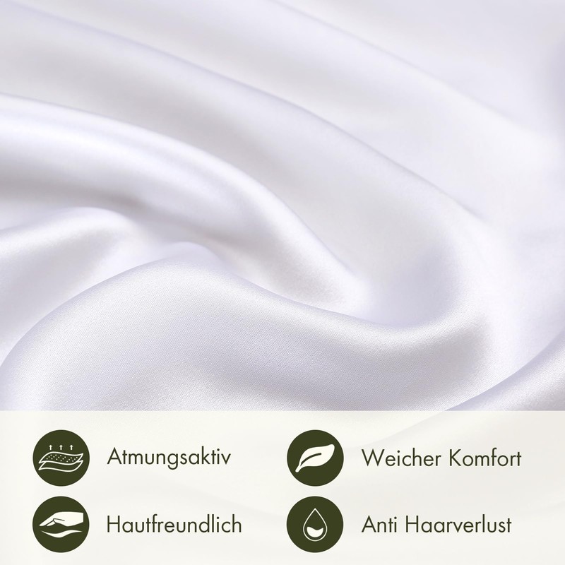 LilySilk Silk Cushion Cover, Plain, Cotton Underside, with Zip, Reversible