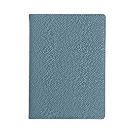sslink Notebook Cover with Pen Holder and Card Pockets, B5 Size (Blue Gray), PU Leather, Hardcover Type, Stylish, Cute, Dull Color, Pastel, Nuanced, Simple, Multi-functional, Plain