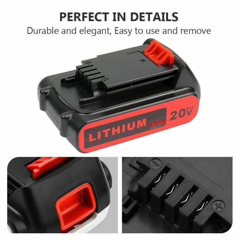 BLACK+DECKER 2Pack LithiumBattery replace for Black and Decker 20 Volt