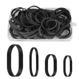 80pcs Large Rubber Bands, 4 Sizes of Tactical Rubber Bands, Heavy Duty Large Elastic Bands, Extra Wide and Thick Black Rubber Bands, Weather-Resistant Rubber Bands for Industrial Camping - Black