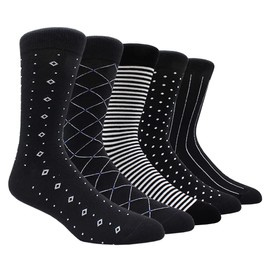 TOEJYJ Calcetines De Vestir Para Hombre, Paquete De Calcetines Casuales Divertidos Con Patrón, Calcetines Novedosos De Algodón A Rayas De Colores, Tamaño 10-13