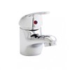 BBBathrooms Modern Chrome Mini Mixer Basin Tap with Clicker Waste