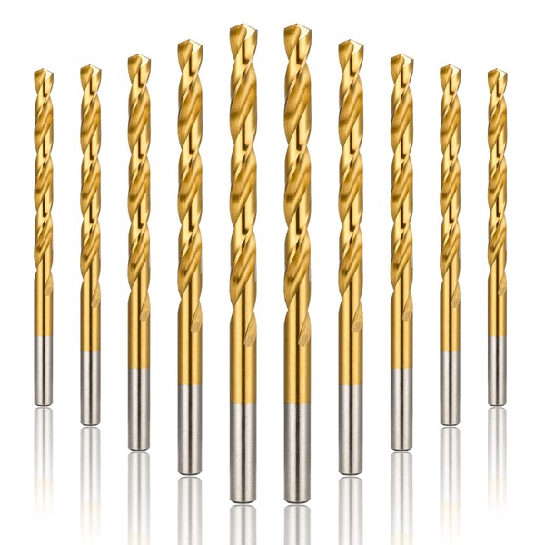 11/64" Titanium Drill Bits, HSS Metal Jobber Length Twist Drill