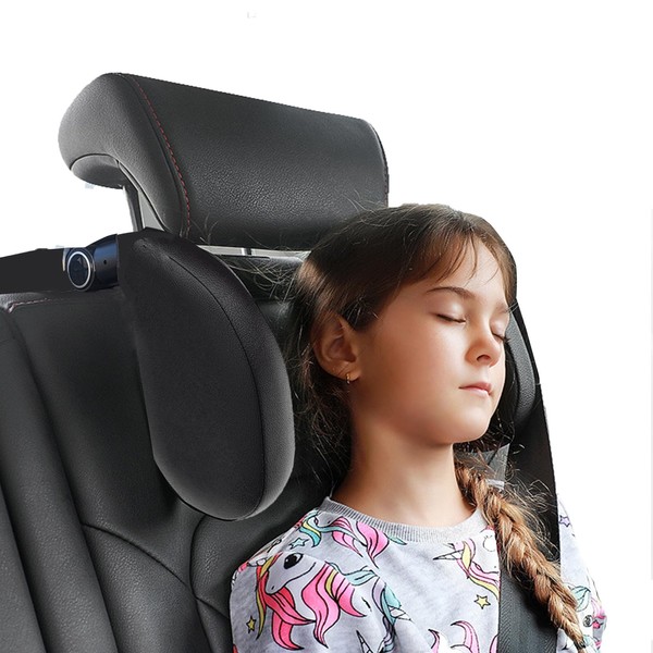 SANON Car Headrest Pillow, Adjustable U shaped Car Seat Headrest Pillow, Car Head Neck Support Sleeping Pillow for Adults
