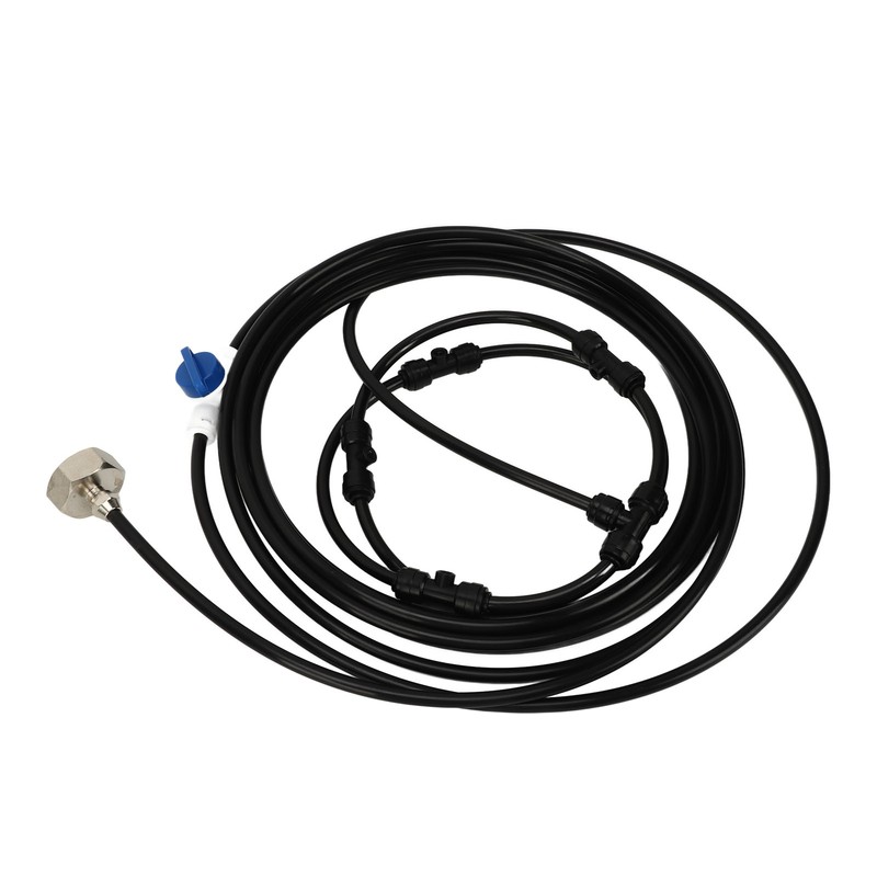 Fan Misting Kit with 3/4 Adapter 19.7ft Hose 6 Nozzles