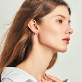 Fox Hoop Earrings for Women 925 Sterling Silver Cute Fox Earrings Jewelry Gifts for Girls (fox 2)