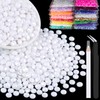 5000pcs 2mm Resin Rhinestones Bulk, White Flatback Round Jelly Rhinestones
