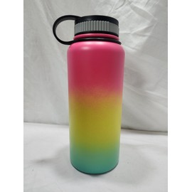 AGH 32oz Stainless Steel Insulated Leak-proof Water Bottle Thermos, Rainbow