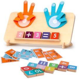 Preschool Learning Toys for Toddlers 3+ Years, Educational Number Counting Blocks for Kids, Homeschool Supplies for Math Manipulates, Finger Counting Math Toy, Montessori Toys for Kids Age 3+