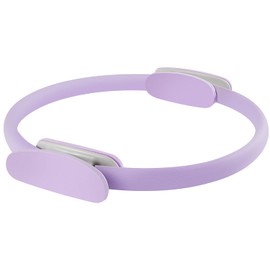 Quorvella Pilates Ring 15 Inch Magic Circle Pilates Rings with Dual Padded Handles, Pilates Circle for Yoga, Strength, Flexibility, Body Toning, Pilates Fitness Equipment for Home Gym Exercise Purple