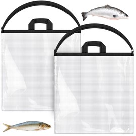 WinnerWhy 2 Pcs Fishing Tournament Weigh in Fish Bag for Bass Fishing Fish Bag for Caught Fish Airtight Waterproof Fish Bags for Transport Fish Safely Bass Walleye Sack, 24 x 24 Inches
