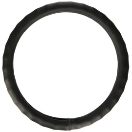 Ergonomic Contour Grove Grip Steering Wheel Cover - Genuine Leather Black