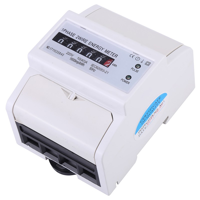1 Phase 2 Wire DIN Rail Electronic Energy KWh Meter