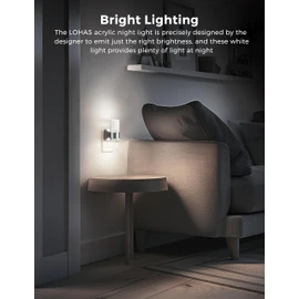 Night Light, Plug in Night Light with Auto Light Sensor[2-Pack], Brightness adjustable with Daylight White 5000K, Wall Sconce-Style Design Nightlight for Bathroom, Hallway, Enterway