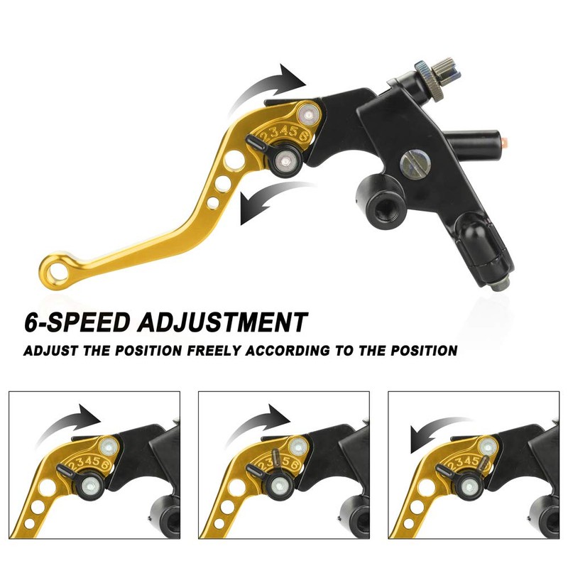 LKV Motorcycle Brake Clutch Pump Lever Set - 7/8" (22mm)