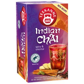 Teekanne World Special Tea Indian Chai with Herbals of Cinnamon, Chicory, Ginger, Blackberry, Cardamom, Cloves, Black Pepper 20 Teabags
