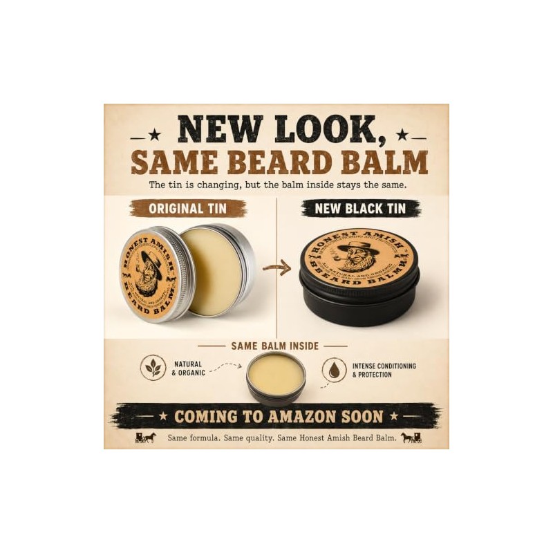 Honest Amish Beard Balm - New Large 4 OZ Twist