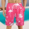 Aomig Men's Swim Trunks Swimming Shorts, Hawaiian Flamingo Print Swim