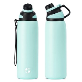 Fjbottle Stainless Steel Water Bottle 600ml/800ml/1L/1.5L with Magnetic Lid, BPA Free Insulated Water Bottle, Sports Metal Water Bottle Hot&Cold Drinks Vacuum Flask Leak-Proof for Gym, Work, Travel