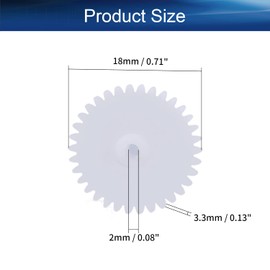 Bettomshin Plastic Gear 342A 0.5 Modulus Pulley Belt Shaft Robot RC Motor Hand DIY Mechanical Parts Kit White 20pcs