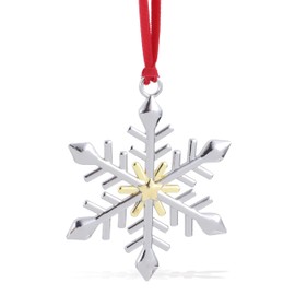 Desami 1set Christmas Snowflake Ornaments 2024 - Silver Metal Hanging Decorations with Rhinestones & Glitter for Tree, Window, Door Decor - Festive Winter Crafts for Holiday Home Deco