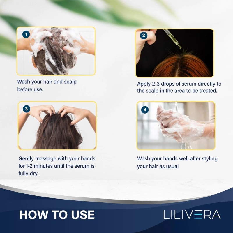 LILIVERA Hair Growth Serum for Men and Women Kit