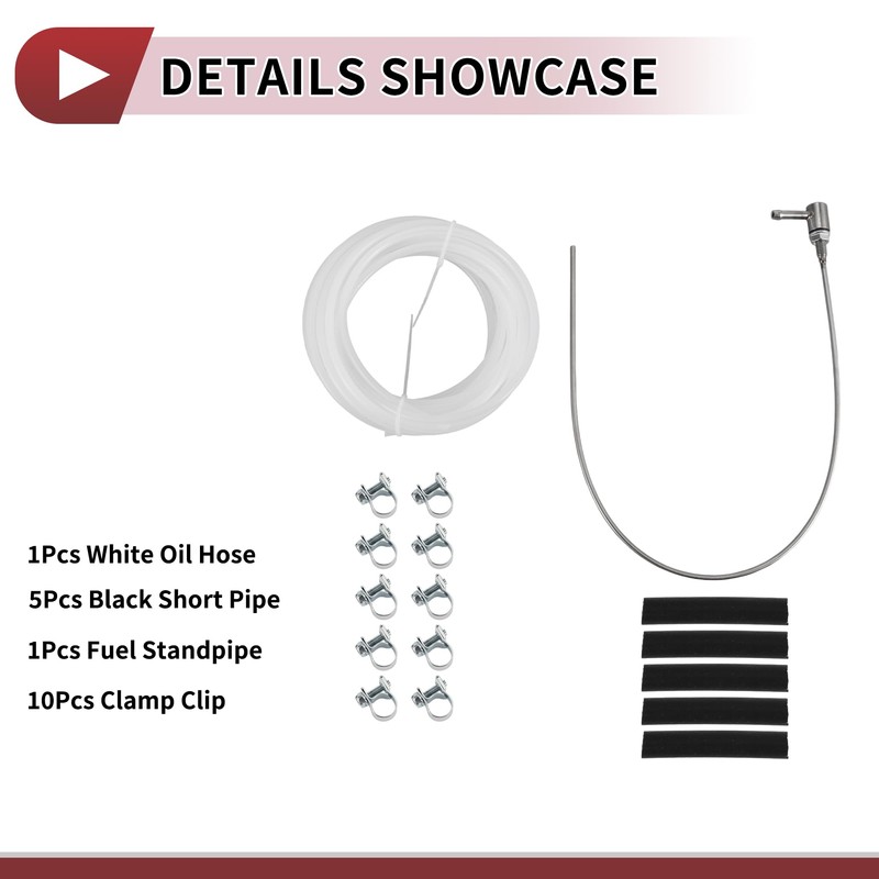 HEROFFIX Heater Fuel Tank Standpipe Kit Heating Fuel Hose Clip