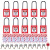 Allucky Lockout Tagout Locks, 10pcs Safety Locks Keyed Differently(Come with