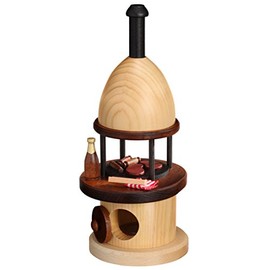 DWU Wood Turning Workshop Uhlig, Handmade Smoker Oven, Traditional Smoker from the Ore Mountains, Christmas Decoration, 24 cm, Grill Oven