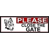 SHAWPRINT Dog Silhouette Theme PLEASE CLOSE THE GATE METAL GATE