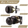 Probrico Keyed Alike Round Ball Entry Door Knob and Single
