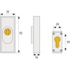 ABUS RSZS316 W SB Protective Escutcheon Plate with Cylinder Protection